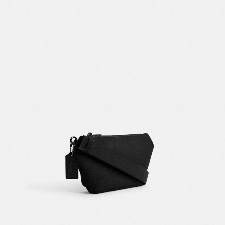 Riñonera COACH Belt With Signature Canvas Interior Detail Hombre Negras | OJAUTG-158
