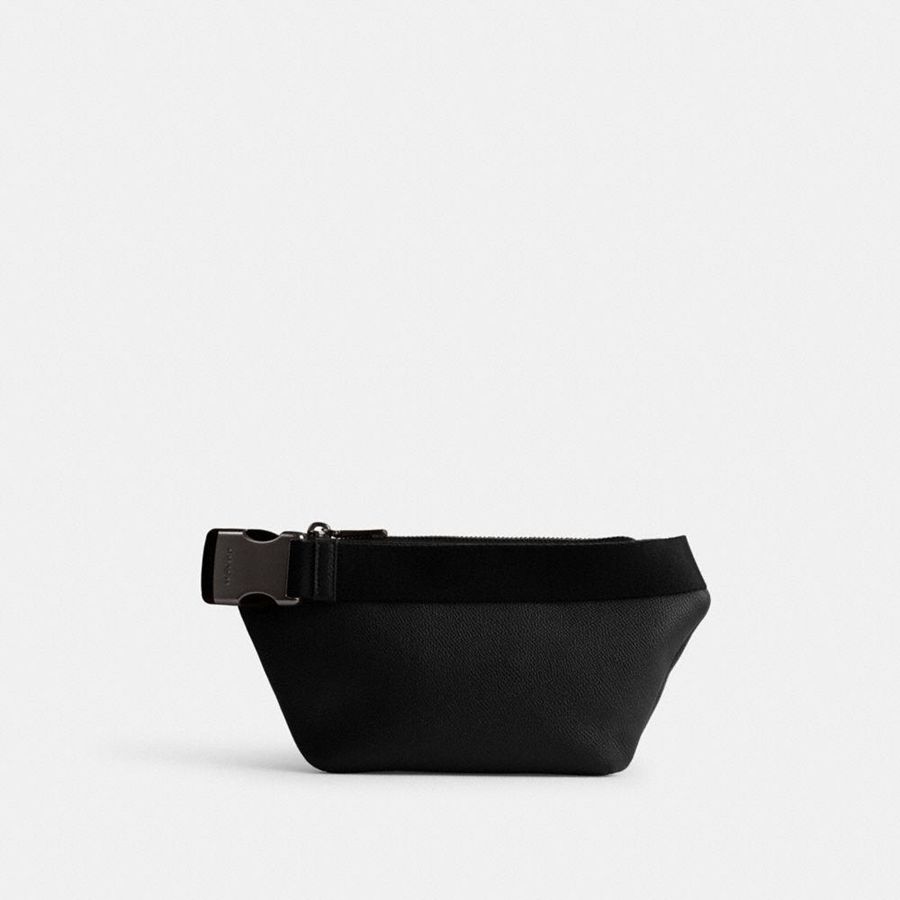 Riñonera COACH Belt With Signature Canvas Interior Detail Hombre Negras | OJAUTG-158