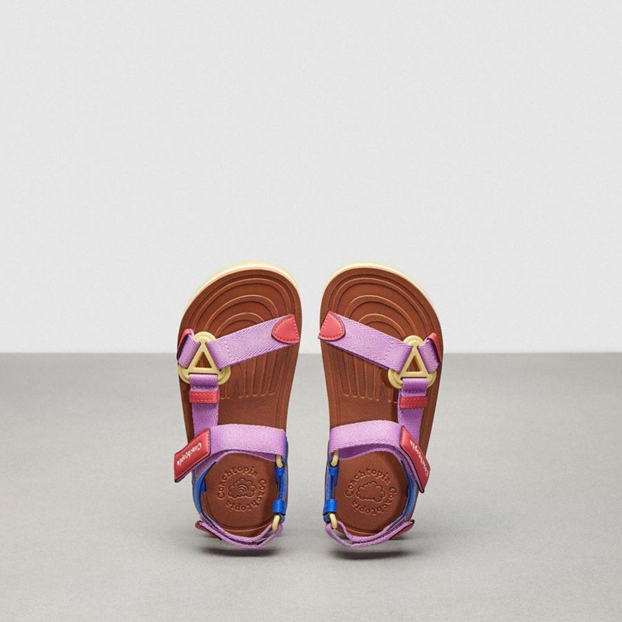 Sandalias COACH Strappy Mujer Rosas | JVADSO-726