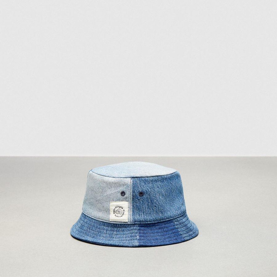 Sombrero COACH Bucket Hombre Azules | LDKRHY-165